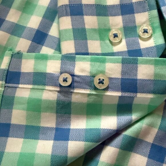 Southern Tide bright gingham checked long sleeve button down shirt L - Picture 10 of 10